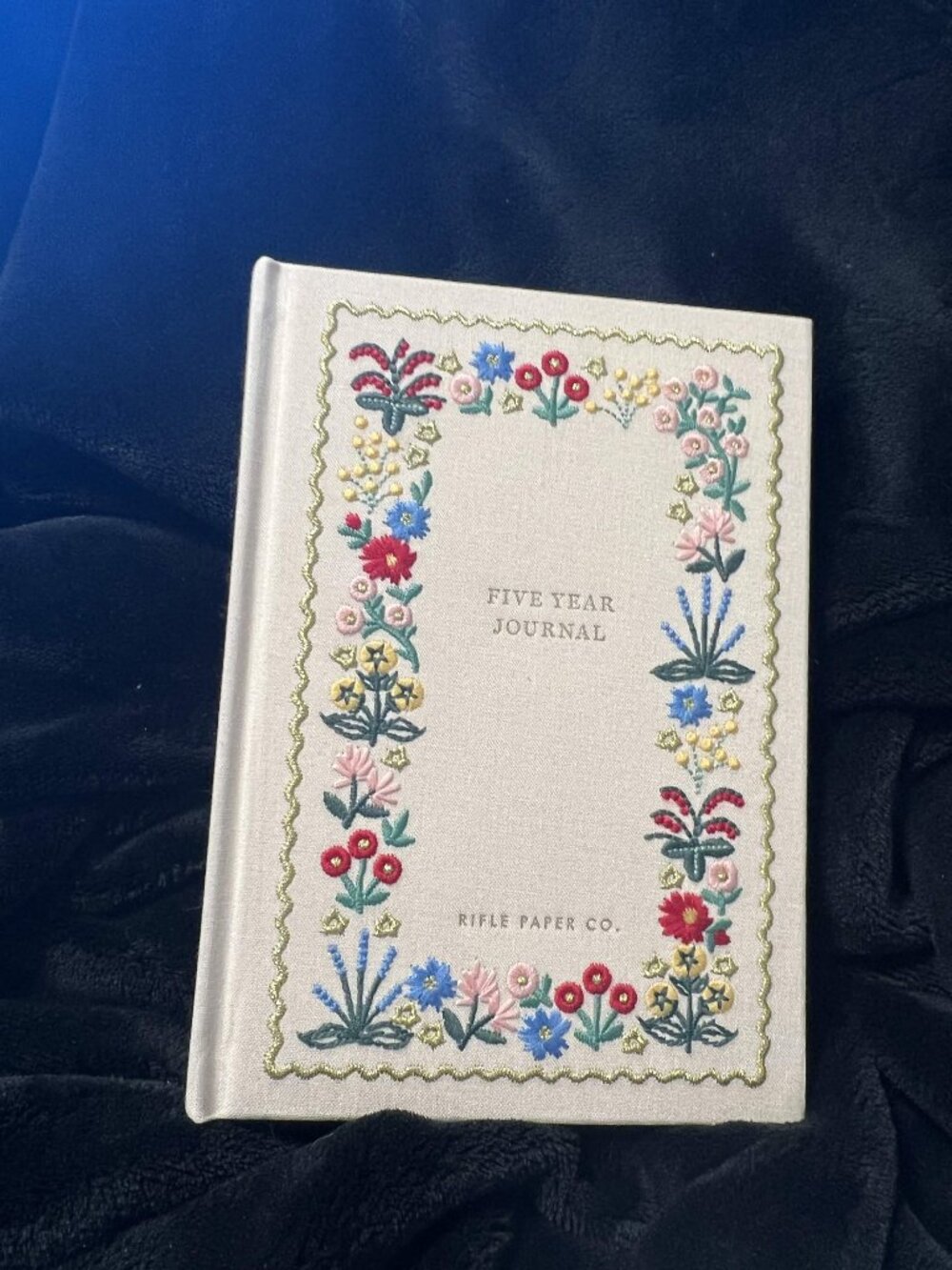 NWOT Rifle Paper 5 Year Embroidered Journal